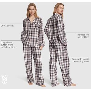 Victoria's Secret Flannel Long Pajama Set. NWT size small short length